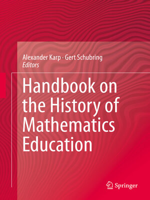 cover image of Handbook on the History of Mathematics Education
